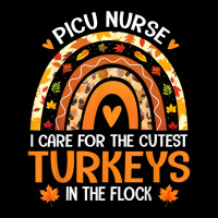 Picu Nurse Cutest Turkeys In The Flock Thanksgiving Rainbow T Shirt V-neck Tee | Artistshot