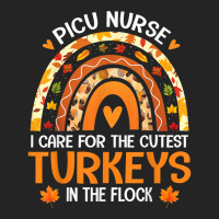 Picu Nurse Cutest Turkeys In The Flock Thanksgiving Rainbow T Shirt 3/4 Sleeve Shirt | Artistshot