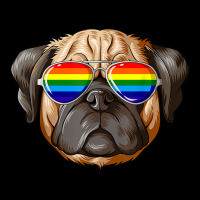 Pug Gay Pride Flag Lgbt Rainbow Sunglasses Pug Men's 3/4 Sleeve Pajama Set | Artistshot