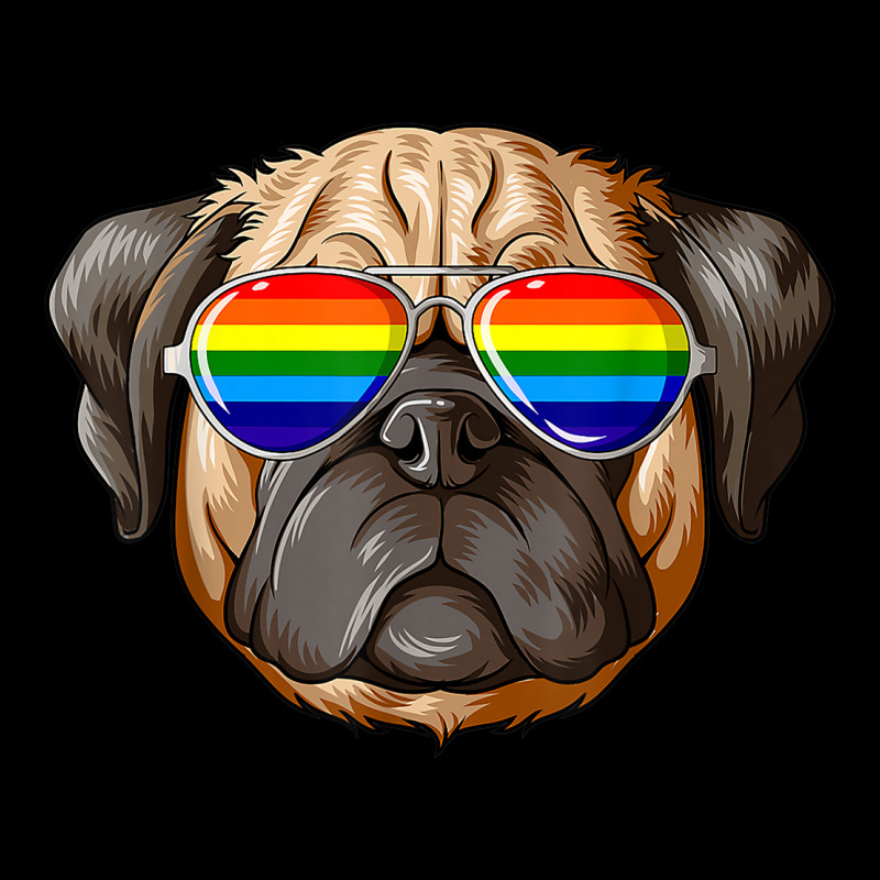 Pug Gay Pride Flag Lgbt Rainbow Sunglasses Pug Men's 3/4 Sleeve Pajama Set | Artistshot