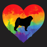 Pug Watercolor Rainbow Heart Dog Lovers Gifts T-shirt | Artistshot