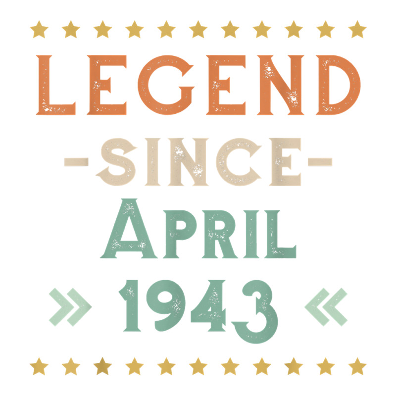 Vintage Legend Since April 1943 Birthday Men Women T Shirt V-neck Tee | Artistshot