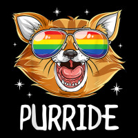 Purride Cat Gay Pride Lgbt Rainbow Flag T Shirt Sunglasses V-neck Tee | Artistshot