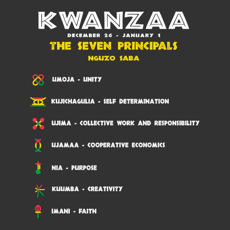 Seven Principles Of Kwanzaa   African American Celebration Sweatshirt Baby Bodysuit by adam.troare | Artistshot