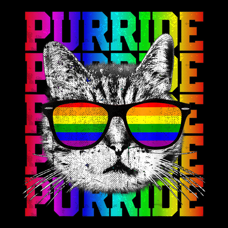 Purride Shirt Funny Cat Gay Pride Lgbtq Rainbow Flag Gift Pocket T-shirt | Artistshot