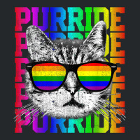 Purride Shirt Funny Cat Gay Pride Lgbtq Rainbow Flag Gift Crewneck Sweatshirt | Artistshot