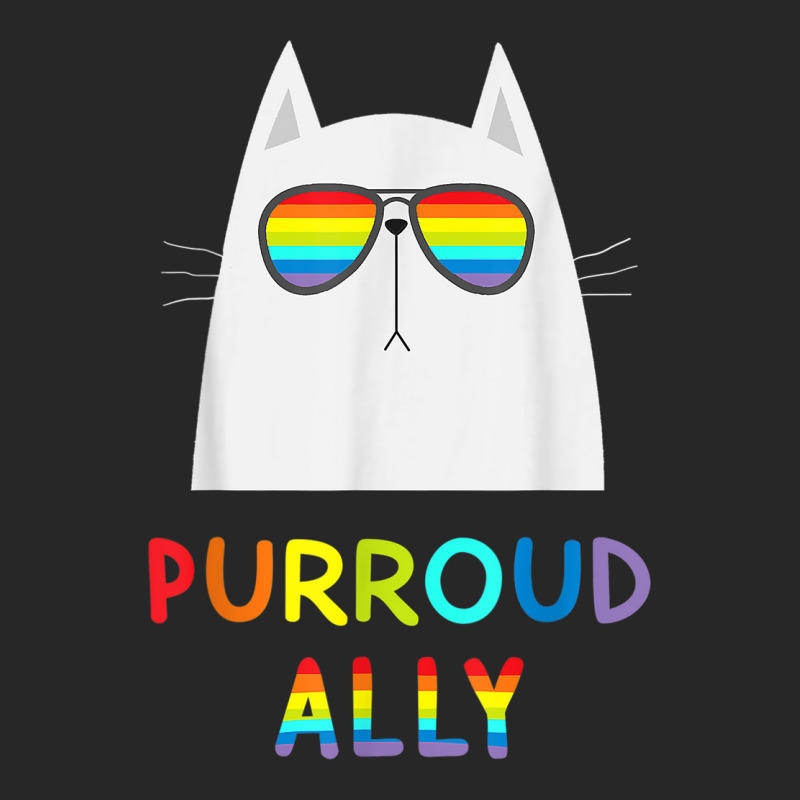 Purroud Ally Rainbow Sunglasses Cat Gay Pride Proud Ally Men's T-shirt Pajama Set | Artistshot