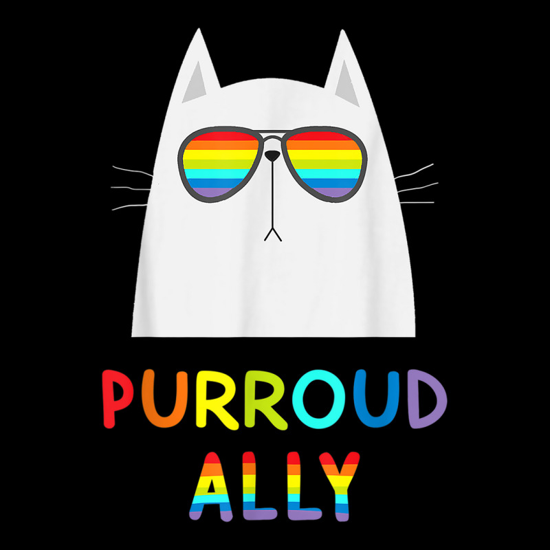 Purroud Ally Rainbow Sunglasses Cat Gay Pride Proud Ally Lightweight Hoodie | Artistshot