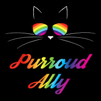 Purroud Ally Rainbow Sunglasses Cat Gay Pride Proud Ally Men's Long Sleeve Pajama Set | Artistshot