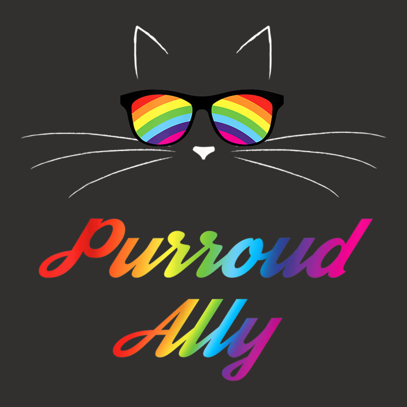 Purroud Ally Rainbow Sunglasses Cat Gay Pride Proud Ally Champion Hoodie | Artistshot