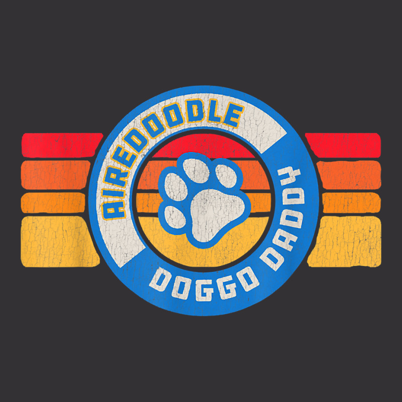 Retro Airedoodle Doggo Daddy 80s Vintage Dog Dad T Shirt Vintage Hoodie | Artistshot