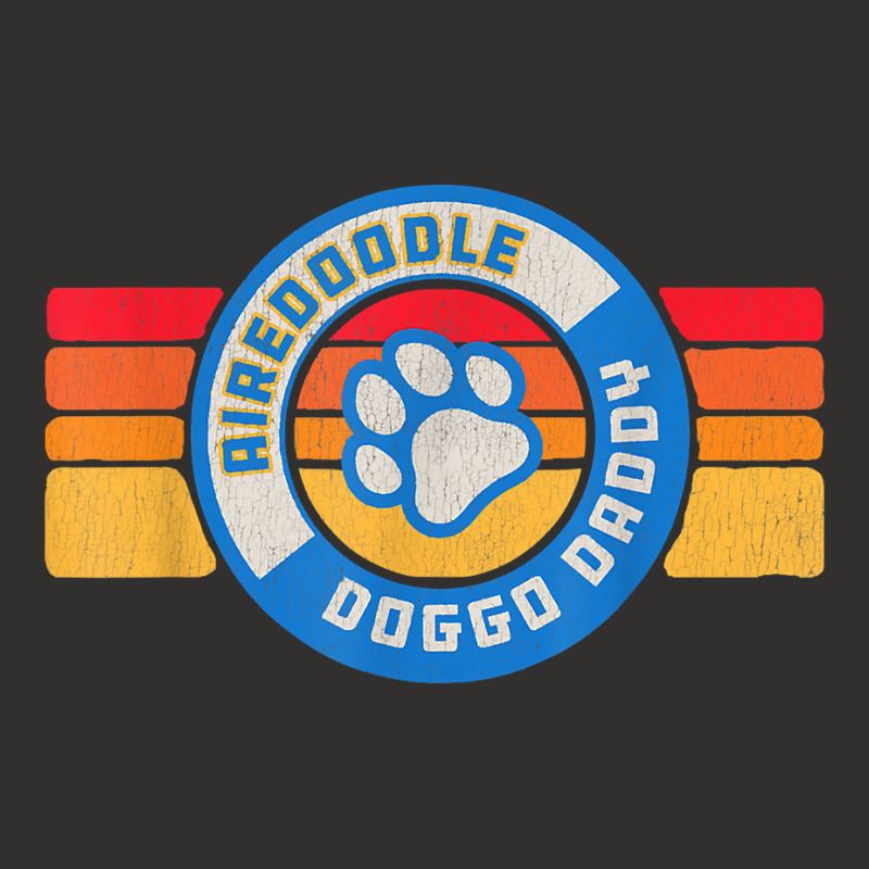 Retro Airedoodle Doggo Daddy 80s Vintage Dog Dad T Shirt Champion Hoodie | Artistshot