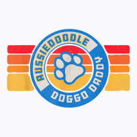 Retro Aussiedoodle Doggo Daddy 80s Vintage Dog Dad T Shirt T-shirt | Artistshot