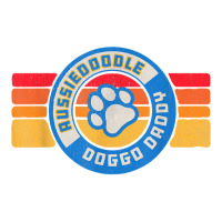 Retro Aussiedoodle Doggo Daddy 80s Vintage Dog Dad T Shirt V-neck Tee | Artistshot