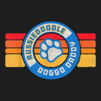 Retro Aussiedoodle Doggo Daddy 80s Vintage Dog Dad T Shirt Classic T-shirt | Artistshot