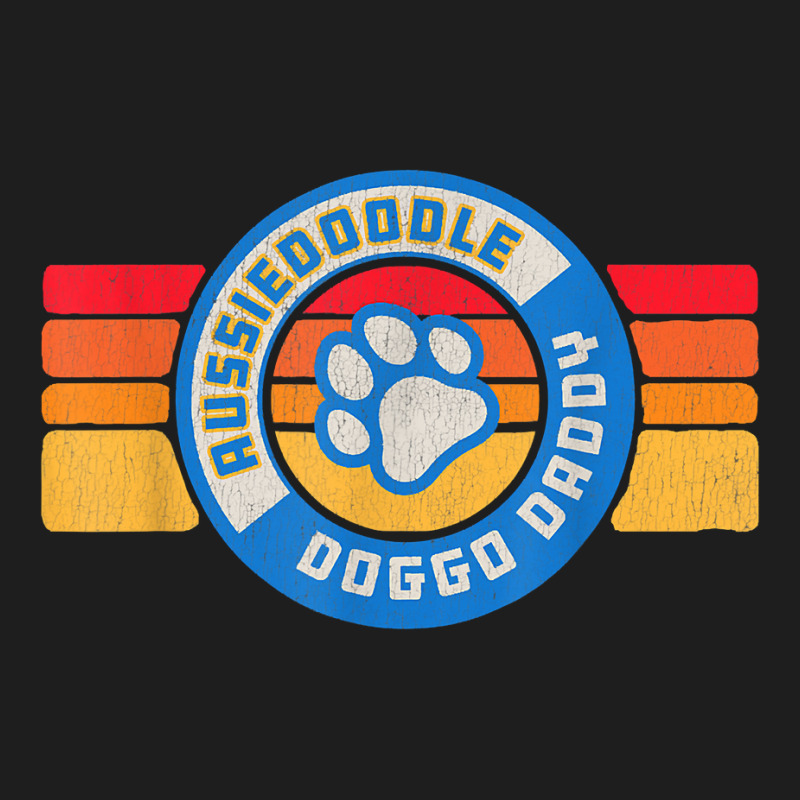 Retro Aussiedoodle Doggo Daddy 80s Vintage Dog Dad T Shirt Classic T-shirt | Artistshot