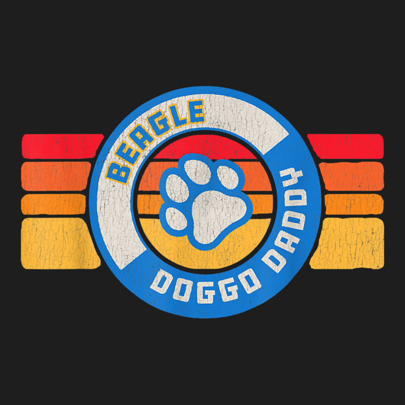 Retro Beagle Doggo Daddy 80s Vintage Dog Dad T Shirt Classic T-shirt | Artistshot