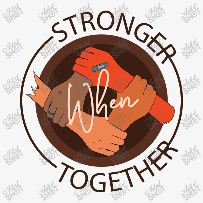 Stronger Together Ladies Fitted T-Shirt by Words Art | Artistshot