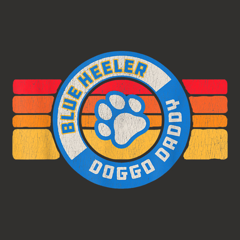 Retro Blue Heeler Doggo Daddy 80s Vintage Dog Dad T Shirt Champion Hoodie | Artistshot