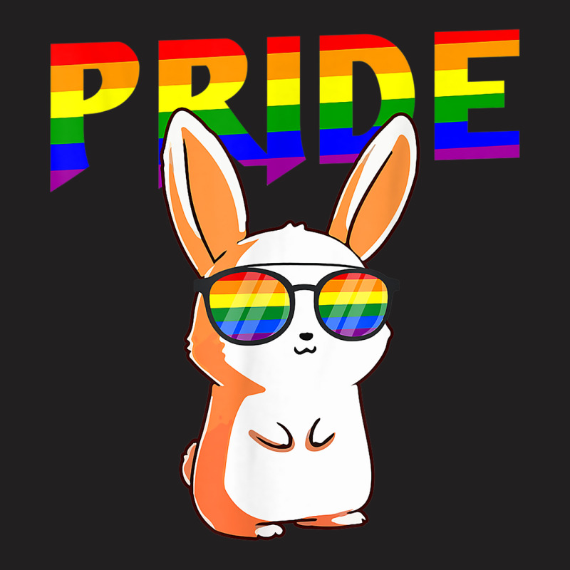 Rabbit Rainbow Flag Sunglasses Gay Pride Lgbt  Gifts T-shirt | Artistshot