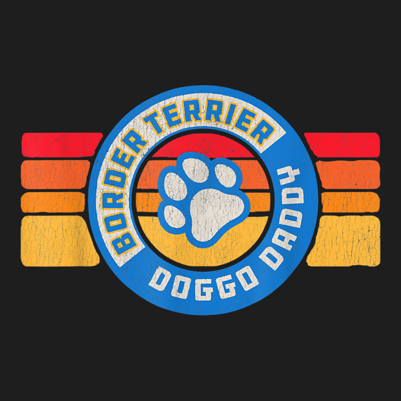 Retro Border Terrier Doggo Daddy 80s Vintage Dog Dad T Shirt Classic T-shirt | Artistshot