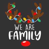 We Are Family Christmas Reaindeer Xmas Lights Happy Holiday T Shirt Vintage Short | Artistshot