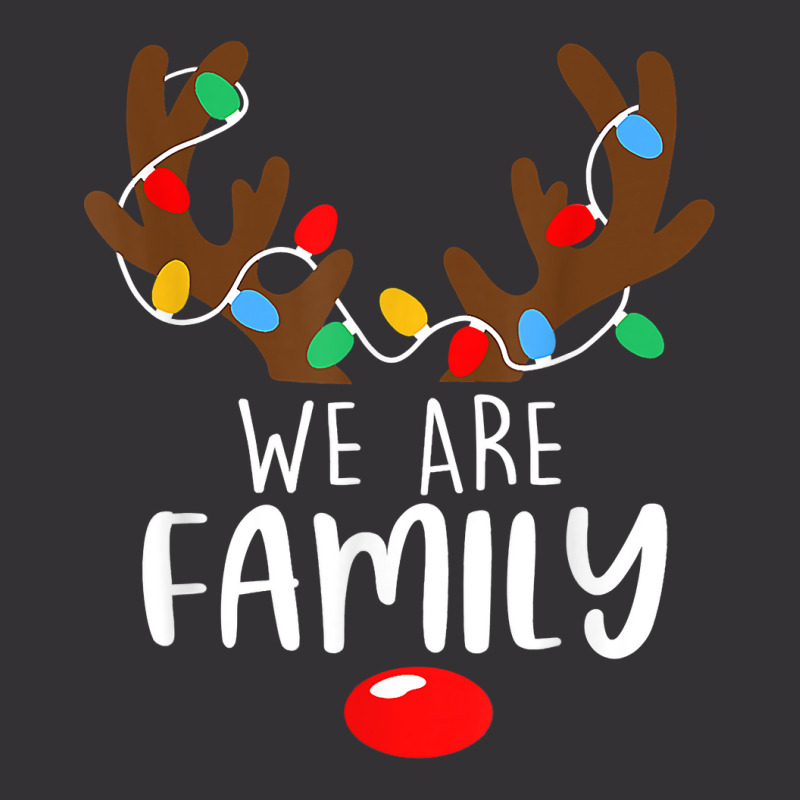 We Are Family Christmas Reaindeer Xmas Lights Happy Holiday T Shirt Vintage Short | Artistshot