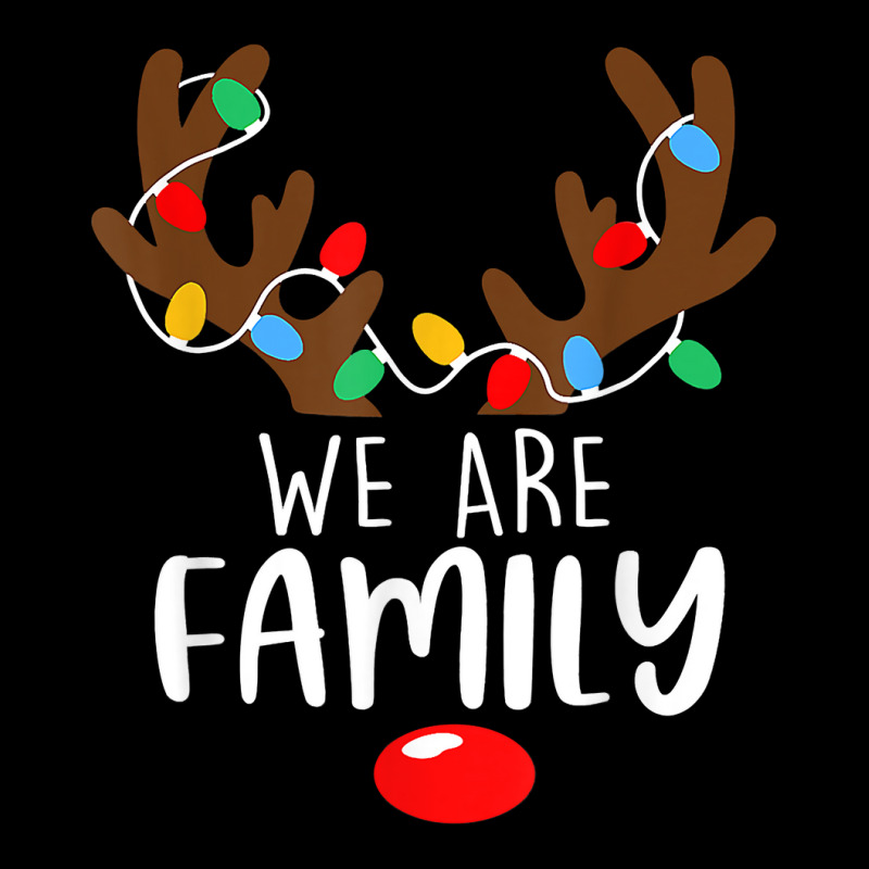 We Are Family Christmas Reaindeer Xmas Lights Happy Holiday T Shirt Lightweight Hoodie | Artistshot