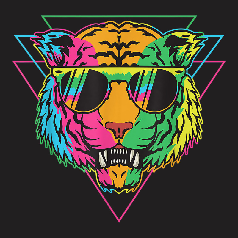 Radical Vintage Styled Rainbow Tiger Men Women 001 T-shirt | Artistshot