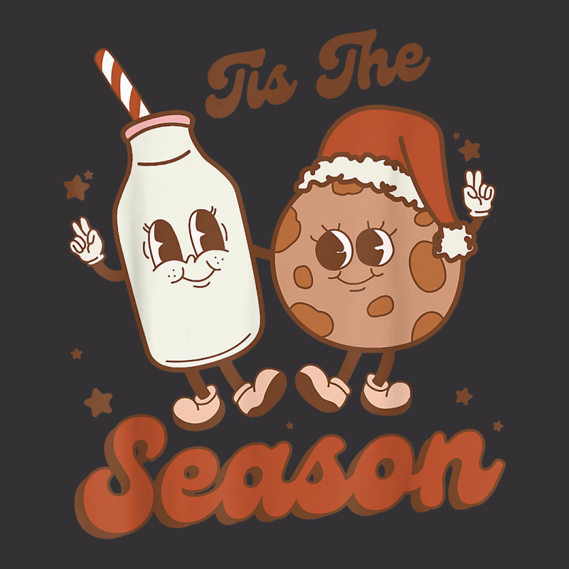 Retro Tis The Season Cookie And Milk Family Christmas T Shirt Vintage Hoodie | Artistshot