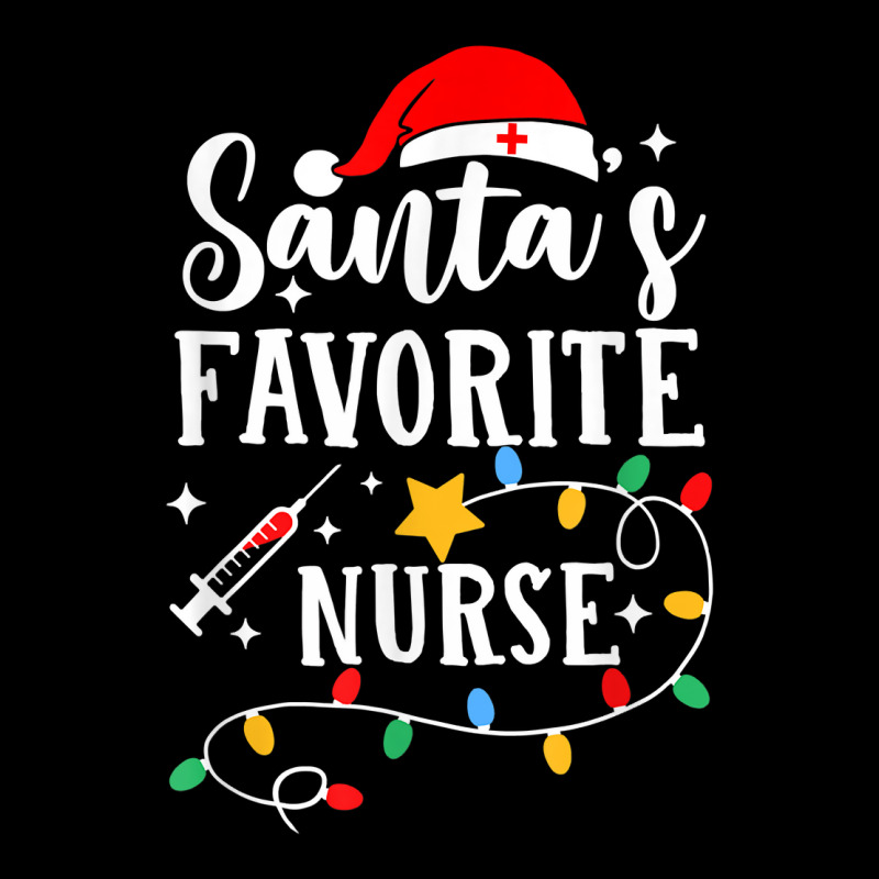 Santa's Favorite Nurse Christmas Lights Pajamas Boys Girls T Shirt Lightweight Hoodie | Artistshot