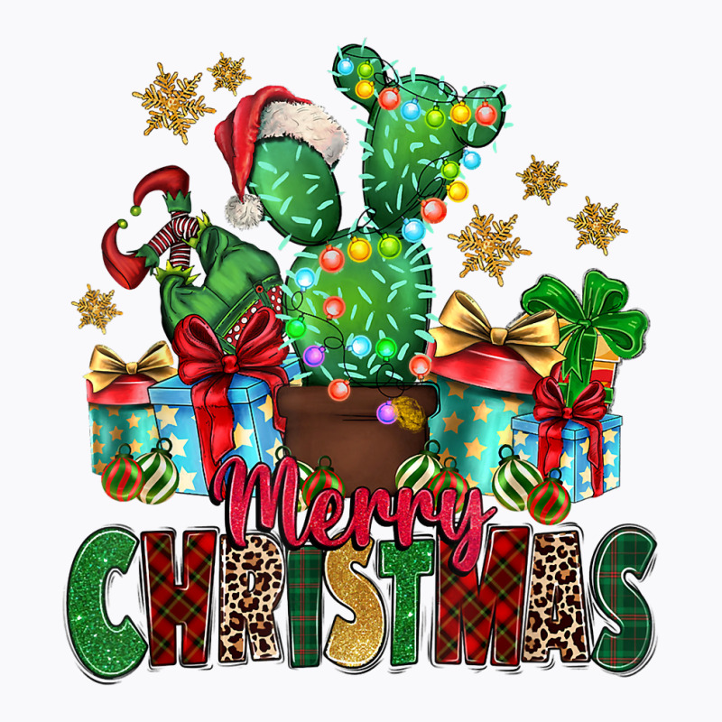 Western Christmas Cactus Leopard Merry Christmas T Shirt T-shirt | Artistshot