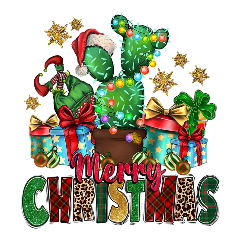 Western Christmas Cactus Leopard Merry Christmas T Shirt V-neck Tee | Artistshot