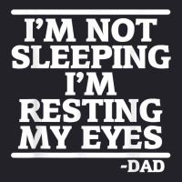 Sarcastic Dad Humor Not Sleeping Resting My Eyes Funny Dad T Shirt Unisex Sherpa-lined Denim Jacket | Artistshot