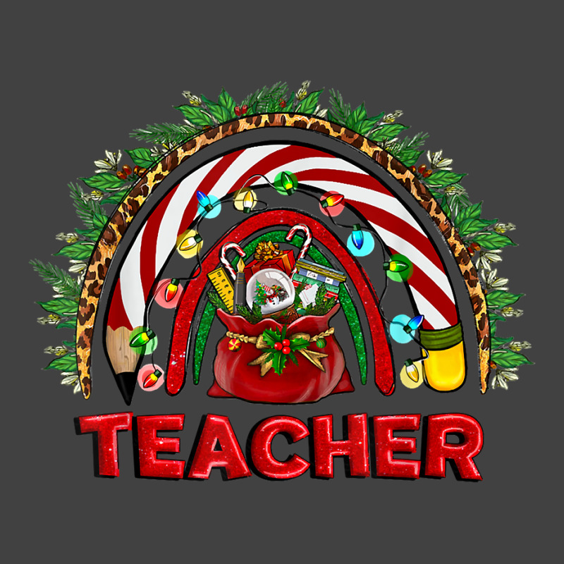 Western Christmas Teacher Funny Xmas Teacher Rainbow T Shirt Vintage T-shirt | Artistshot