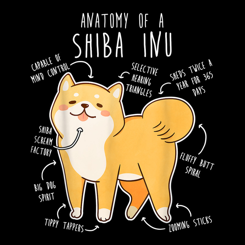 Shiba Inu Dog Anatomy, Funny Pet Red Shibe Mom Cute Doge Dad T Shirt Men's 3/4 Sleeve Pajama Set | Artistshot