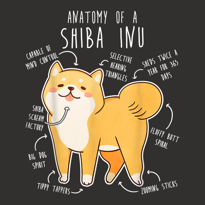 Shiba Inu Dog Anatomy, Funny Pet Red Shibe Mom Cute Doge Dad T Shirt Champion Hoodie | Artistshot