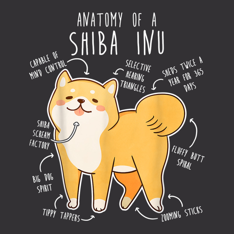 Shiba Inu Dog Anatomy, Funny Pet Red Shibe Mom Cute Doge Dad T Shirt Vintage Hoodie And Short Set | Artistshot