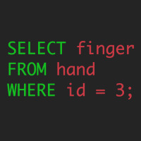 Sql Query Humor Select Finger From Hand Where Id = 3 3/4 Sleeve Shirt | Artistshot