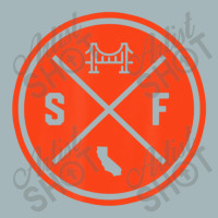 Classic San Francisco Sf Circle Patch Orange Unisex Sherpa-lined Denim Jacket | Artistshot