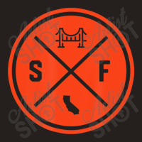 Classic San Francisco Sf Circle Patch Orange Tank Top | Artistshot