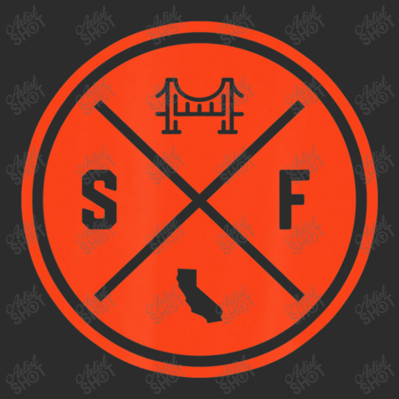 Classic San Francisco Sf Circle Patch Orange Exclusive T-shirt | Artistshot