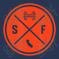 Classic San Francisco Sf Circle Patch Orange Men Denim Jacket | Artistshot