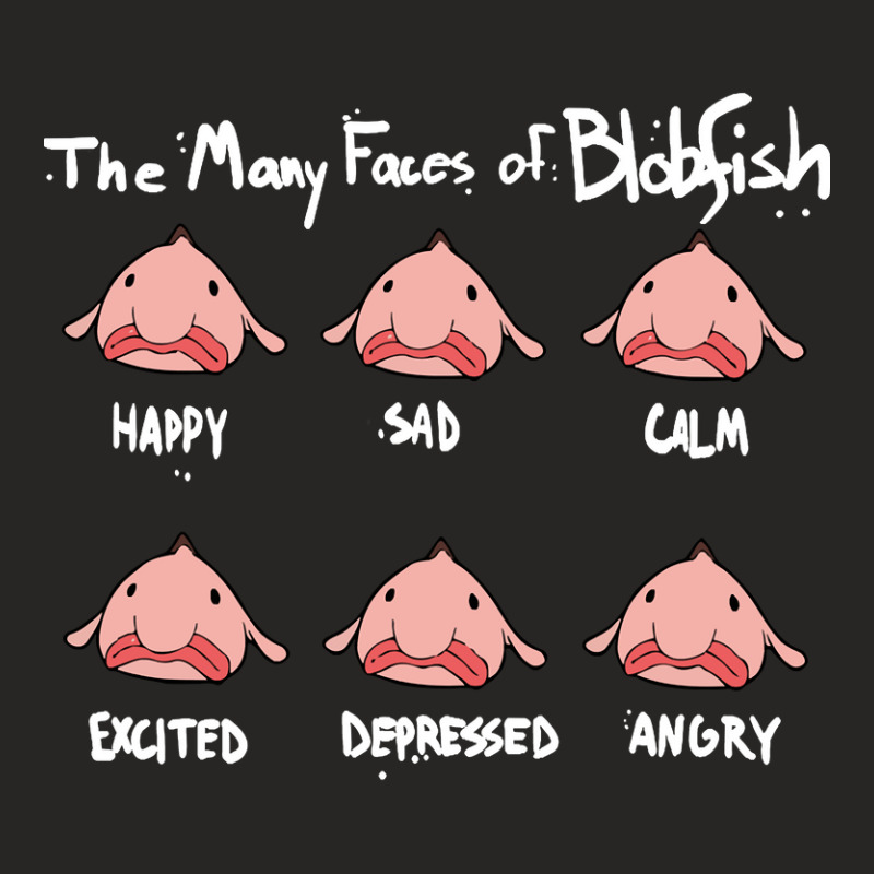 The Many Faces Of Blobfish Ladies Fitted T-Shirt by Min08 | Artistshot