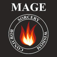 Mage Fantasy Rpg Class Fire Magic T-shirt Ladies Fitted T-shirt | Artistshot