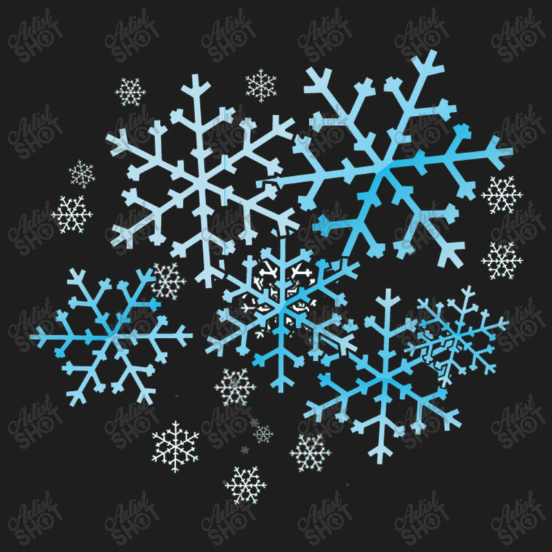 Blue Snowflakes Classic T-shirt | Artistshot