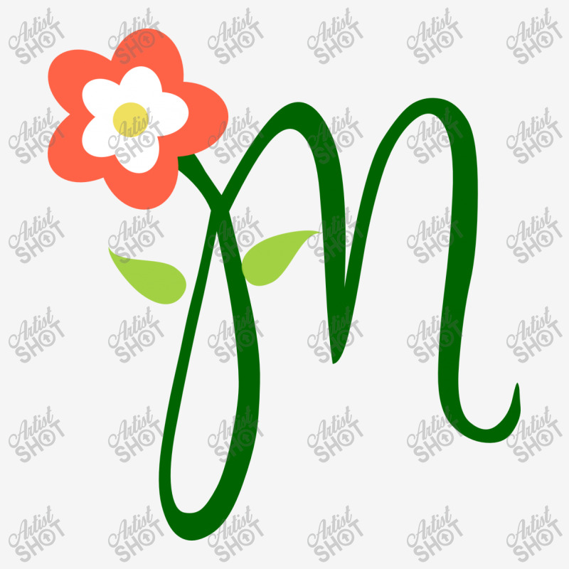 Letter M With Flower Atv License Plate | Artistshot