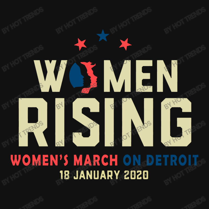 Women's Rising   Women's March On Detroit Pin-back Button | Artistshot