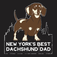 Dachshund T  Shirt New York's Best Dachshund Dad T  Shirt T-shirt | Artistshot