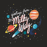 Greetings From The Milky Way Ladies Fitted T-shirt | Artistshot